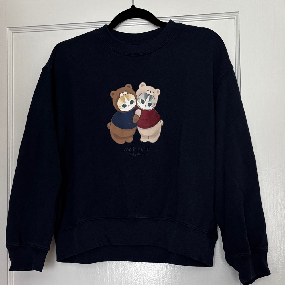 Uniqlo Mofusand Navy Blue Sweatshirt XS